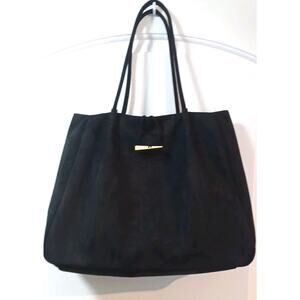 Donna Karen Cosmetics Faux Ultra Suede Oversized Tote Shoulder Bag 18" Wide